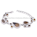 Beautiful Schelm Blend E Multi Gemstone 925 Sterling Silver Bracelet Jewelry